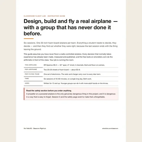 The Classroom Flight Lab instructor guide cover